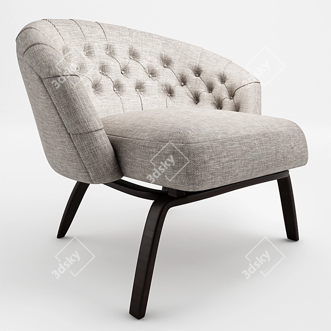 Elegant Winston Armchair: Comfort Redefined 3D model image 1