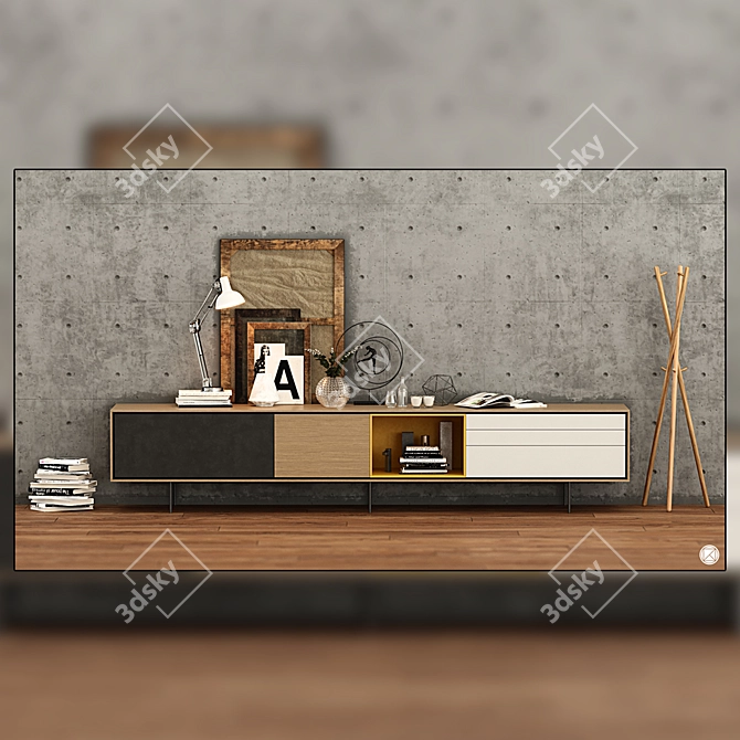 Modern Treku Aura C9-2 Sideboard 3D model image 4