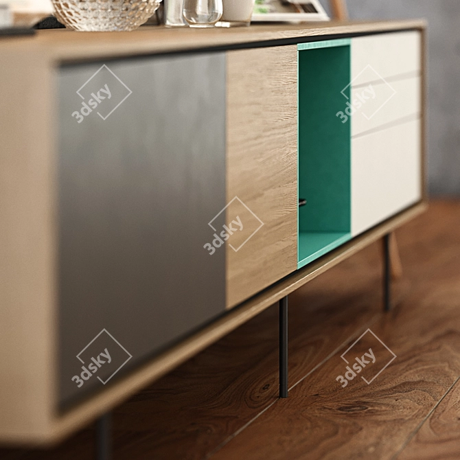 Modern Treku Aura C9-2 Sideboard 3D model image 5