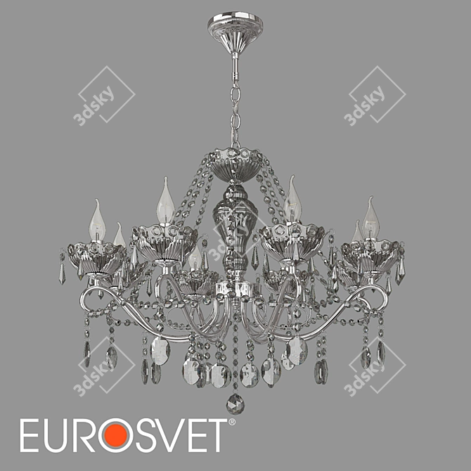 Elegant Teodore Crystal Chandelier 3D model image 1