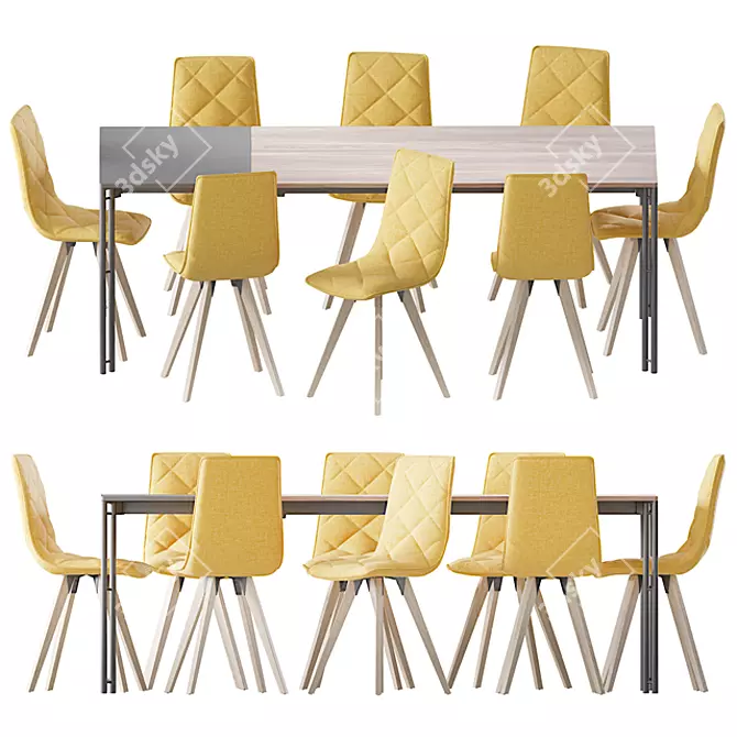 MAHON Folding Table - Sophisticated and Versatile 3D model image 2