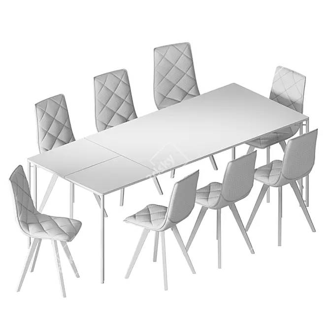 MAHON Folding Table - Sophisticated and Versatile 3D model image 5