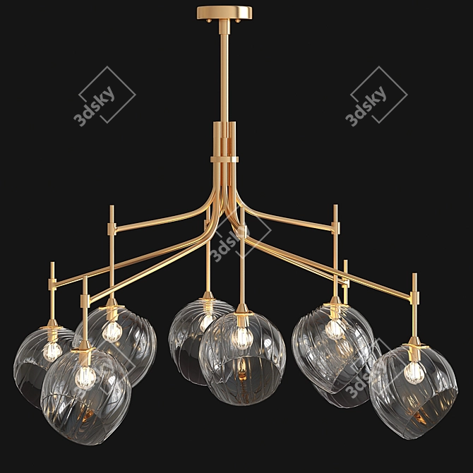 Nest 899340-2CL Pendant: Sleek and Modern Lighting 3D model image 1