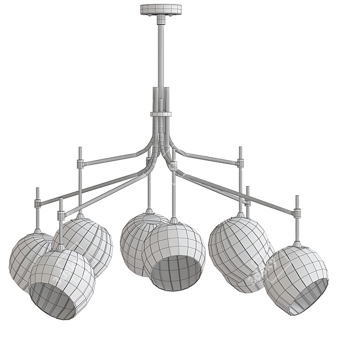 Nest 899340-2CL Pendant: Sleek and Modern Lighting 3D model image 2