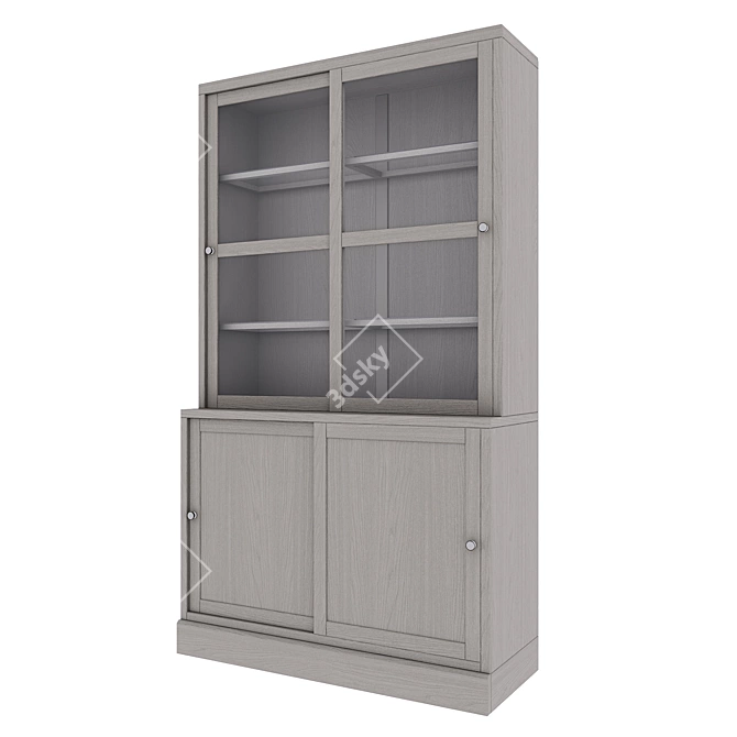 HAVSTA Sliding Door Combination - Gray (121x47x212 cm) 3D model image 1