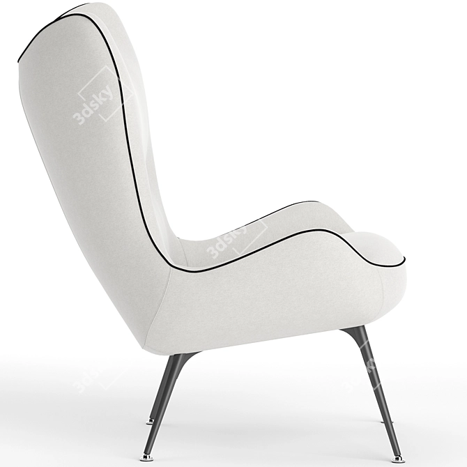 Wittmann Contessa Armchair: Elegant, Compact, and Comfortable! 3D model image 3