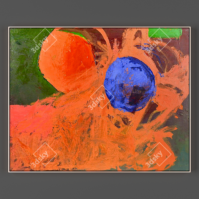 Modern Abstract Painting Collection 3D model image 1