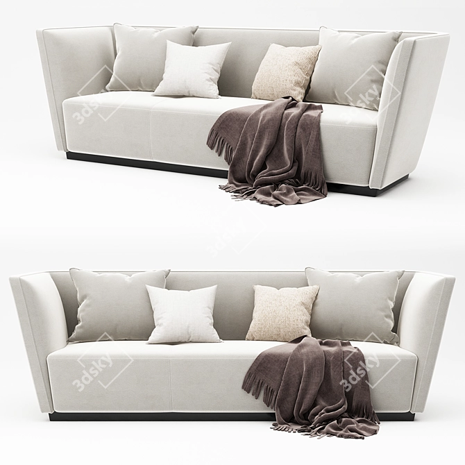 Sleek Comfort: Modern Sofa Set 3D model image 4