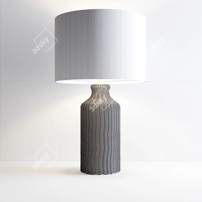 Elegant Mediterra Table Lamp 3D model image 3