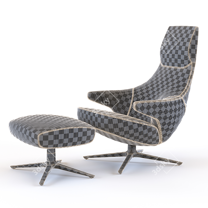 Poltrona Frau Jay Lounge Chair 3D model image 4