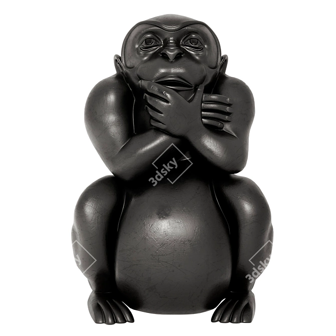 Zara Home Monkey Pillow 3D model image 1