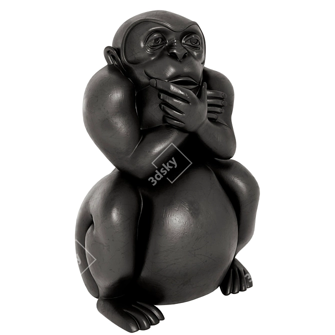 Zara Home Monkey Pillow 3D model image 2