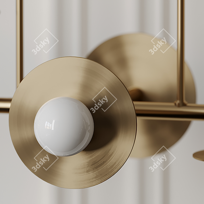 Modern Elegance: Nodes 8 Light Linear Suspension 3D model image 4