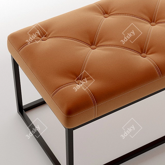 Title: Loft Bench - Industrial Style Seating 3D model image 3