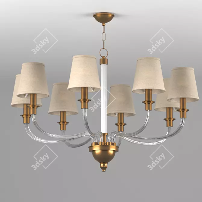 Elegance in Light: Vivien Chandelier 3D model image 2