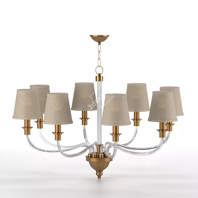 Elegance in Light: Vivien Chandelier 3D model image 3