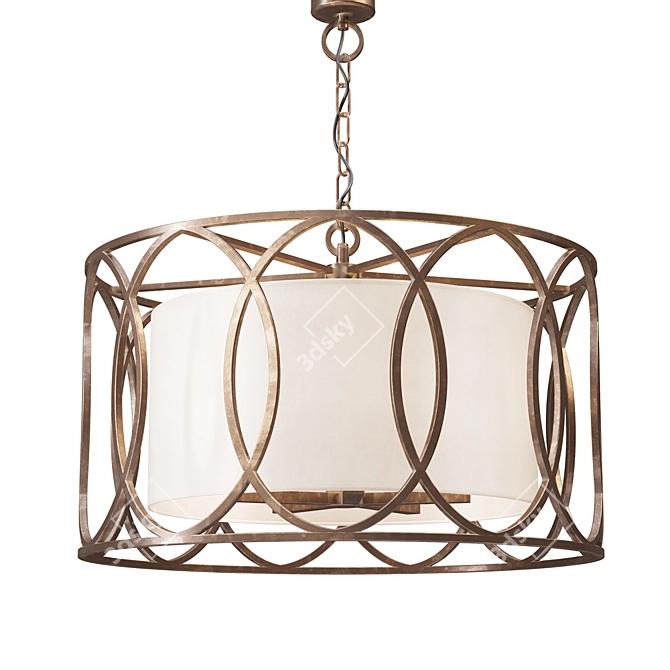 Elegant Sausalito Chandelier 3D model image 1