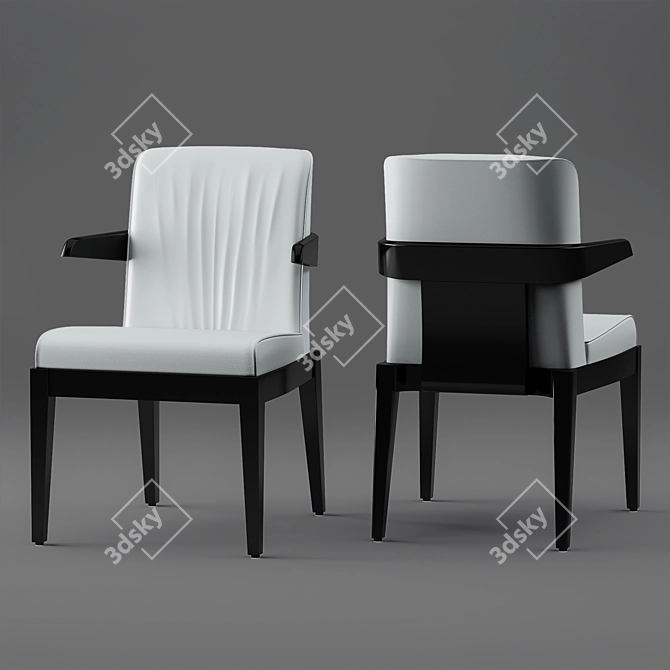 Title: SAFFRON Solid Wood Chair 3D model image 1