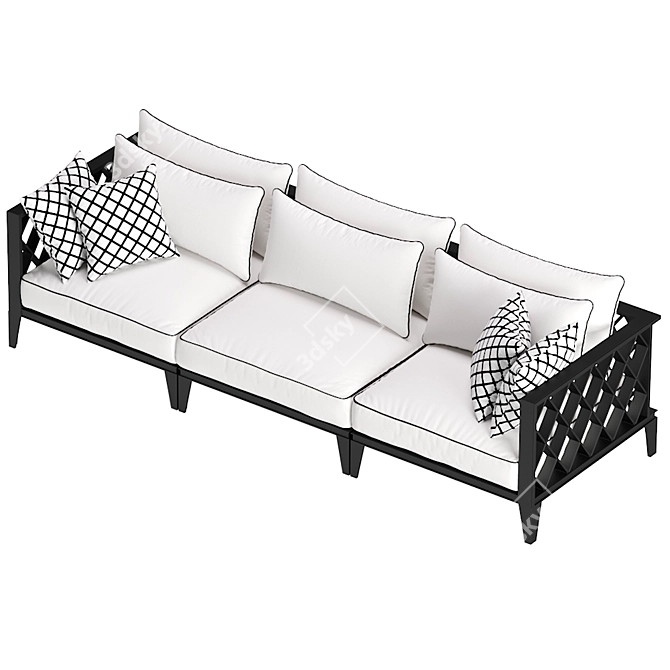 Ocean Club Sofa: Elegant and Versatile 3D model image 4