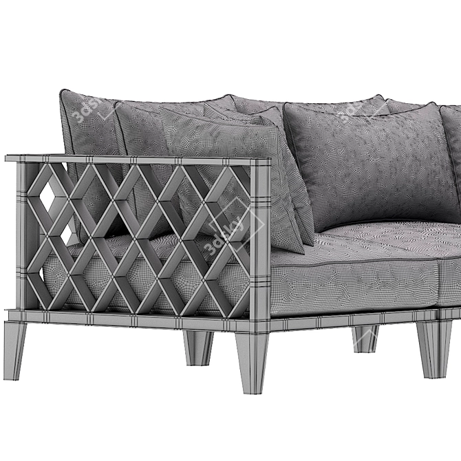 Ocean Club Sofa: Elegant and Versatile 3D model image 5