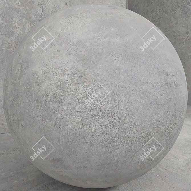 Seamless Concrete Plaster Set 3D model image 4