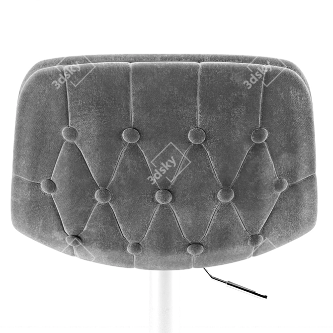 Sleek Velvet Scoop Stool: Enhance Realism 3D model image 4