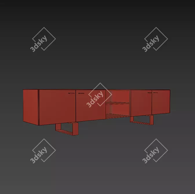 Stylish Sideboard for Corona Render 3D model image 4