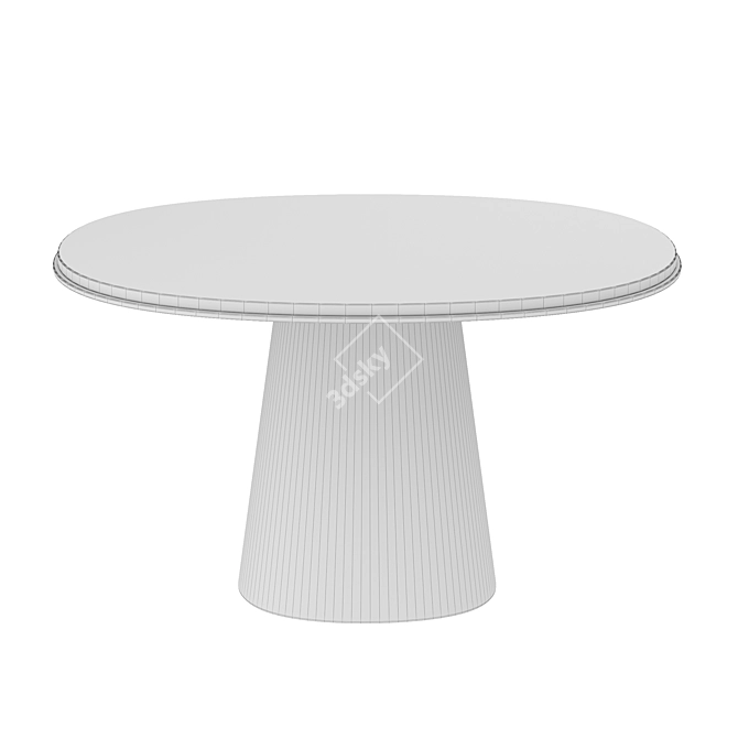 Luxurious OWEN Lounge Table with Glossy Marble Top 3D model image 2