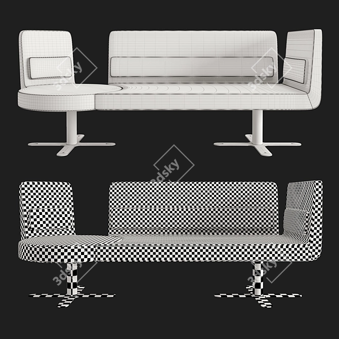 Amadeo Kinetic Sofa - Modern Furniture from mminterier 3D model image 2