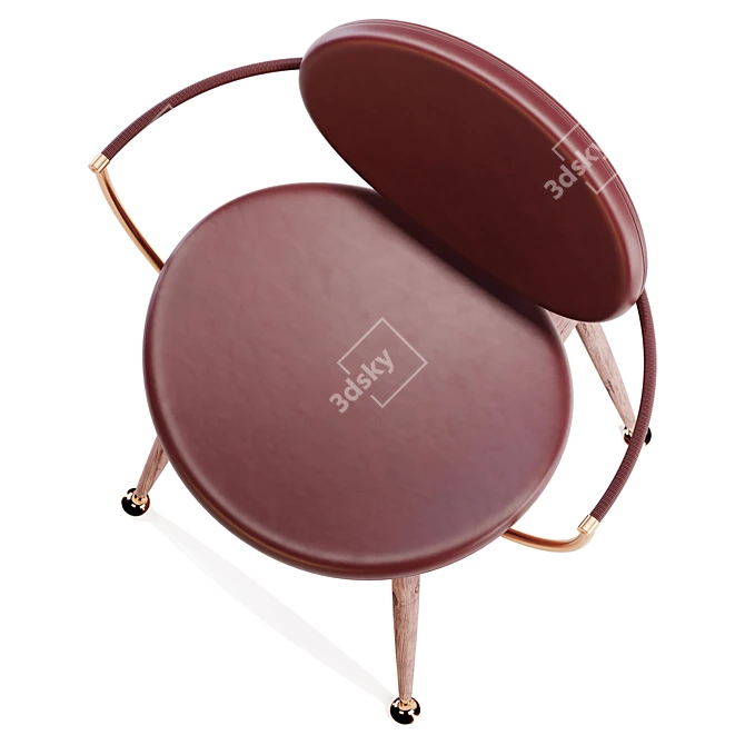 Modern Circle Chair: 3Dmax Model for Vray and Corona Render 3D model image 3