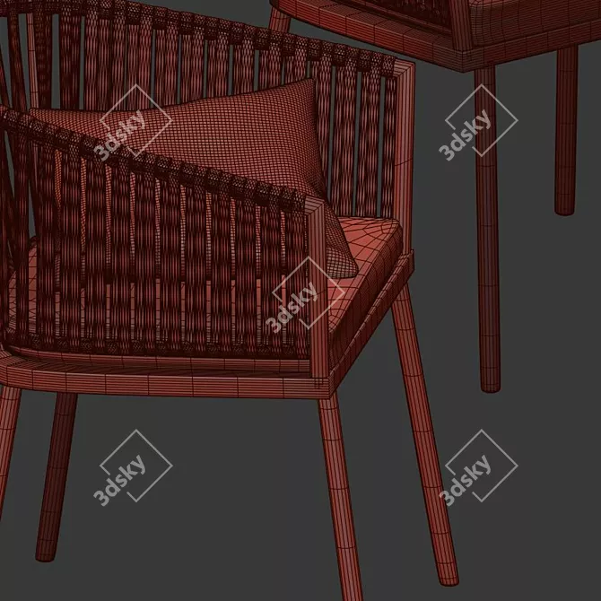 Elegant 4union Dining Set 3D model image 3