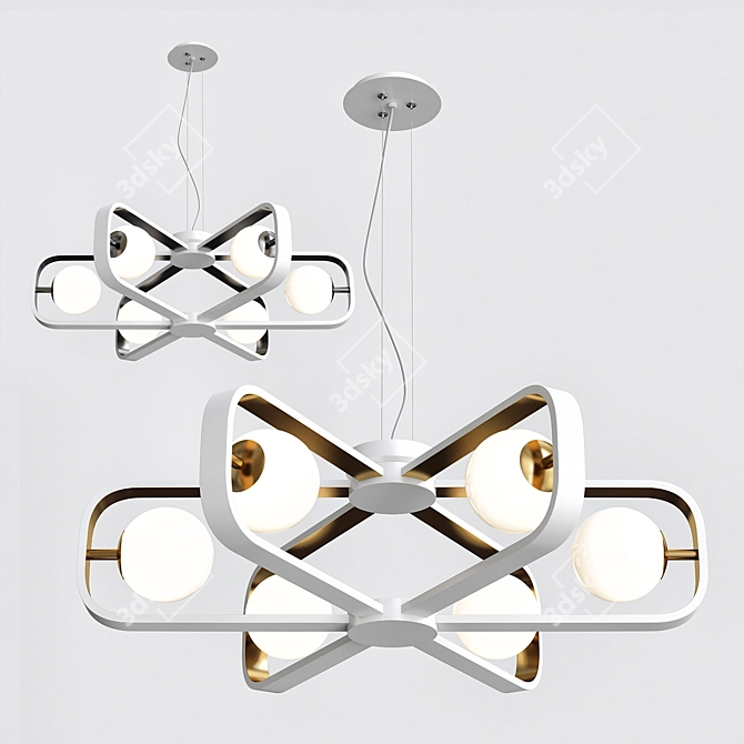 Avola MOD431: Stylish Adjustable Chandelier 3D model image 1