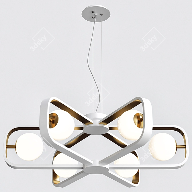 Avola MOD431: Stylish Adjustable Chandelier 3D model image 2