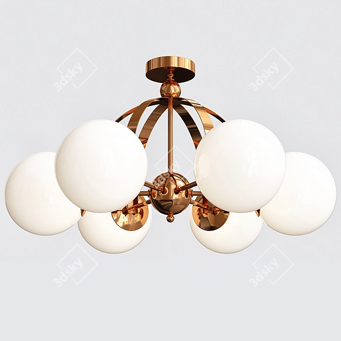 Eurosvet Glass Globe Pendant Light 3D model image 2