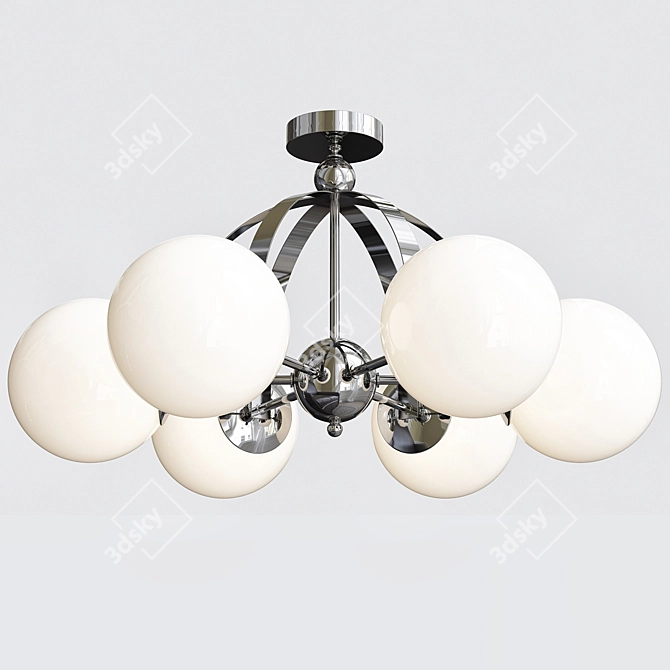 Eurosvet Glass Globe Pendant Light 3D model image 3