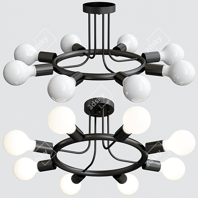 Arte Lamp Highgarden: Elegant 8-Light Chandelier 3D model image 1