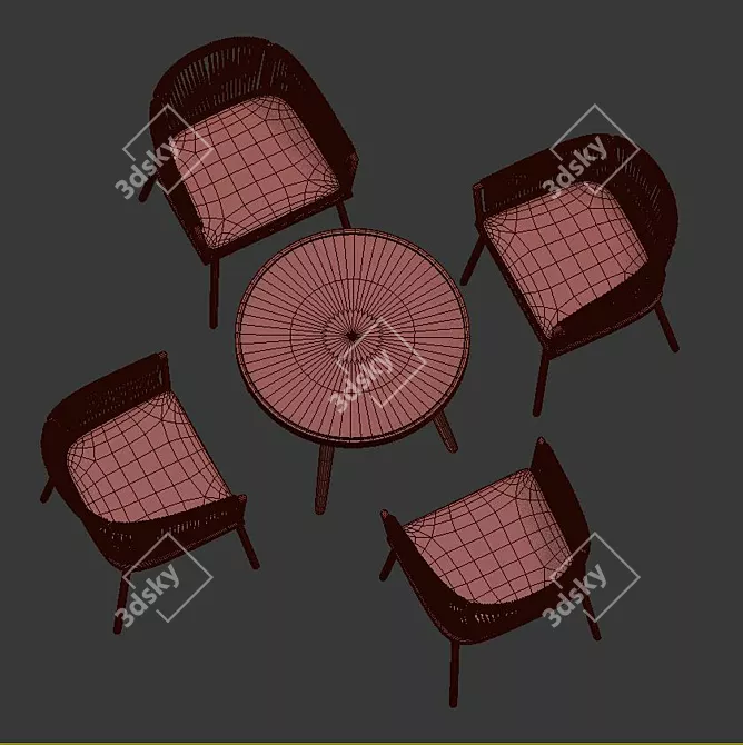 4union Dining Set: Elegant and Functional 3D model image 2