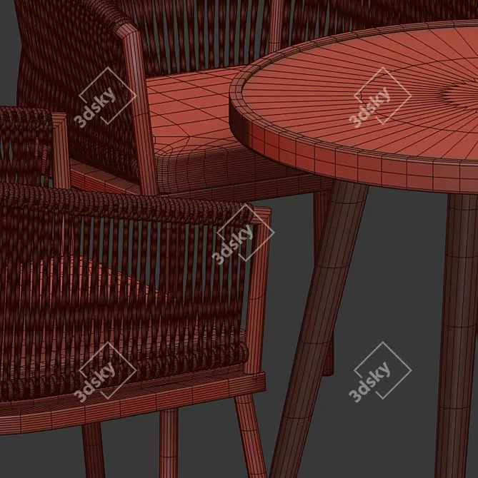 4union Dining Set: Elegant and Functional 3D model image 3