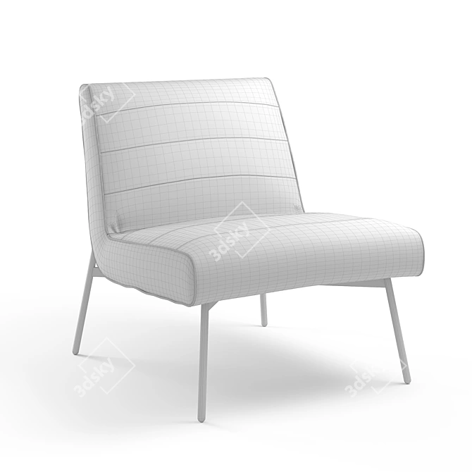 Retro Chic Armchair - La Redoute Rafa 3D model image 1