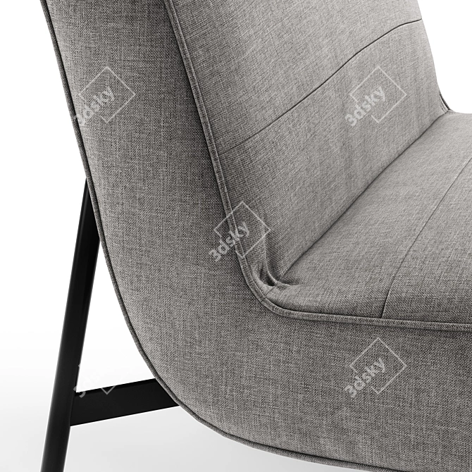 Retro Chic Armchair - La Redoute Rafa 3D model image 4