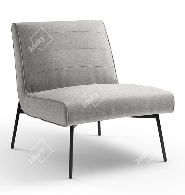 Retro Chic Armchair - La Redoute Rafa 3D model image 5