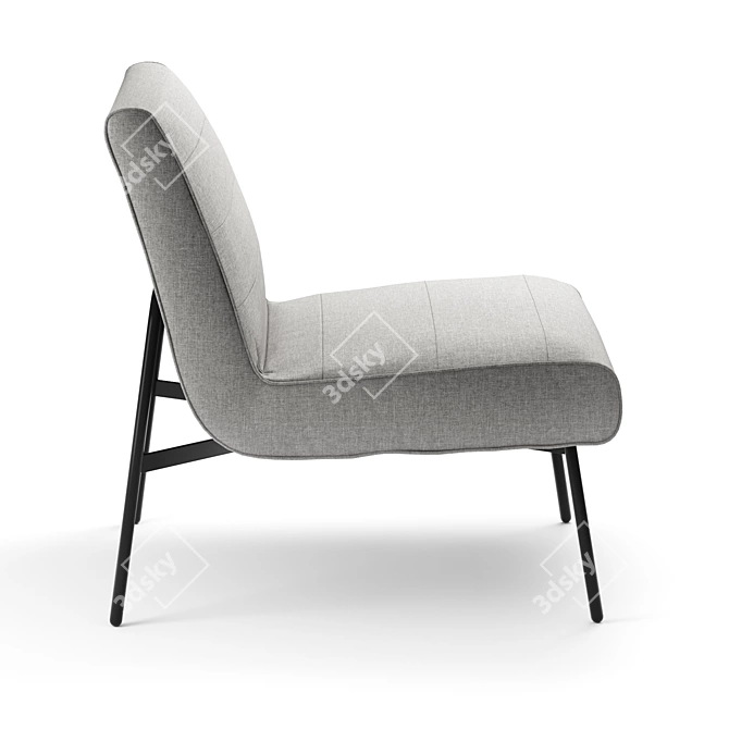 Retro Chic Armchair - La Redoute Rafa 3D model image 7