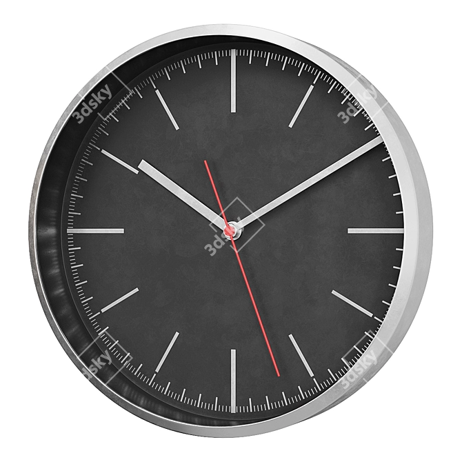 Modern Wall Clock in 300mm Diameter 3D model image 3