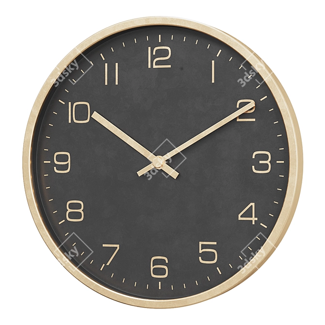 Modern Wall Clock in 300mm Diameter 3D model image 4