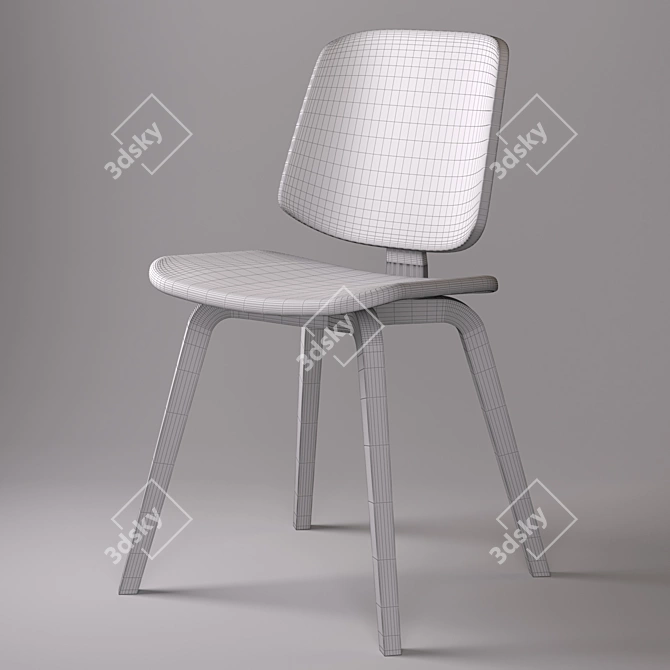 Scandinavian Elegance: Aarhus Chair 3D model image 2