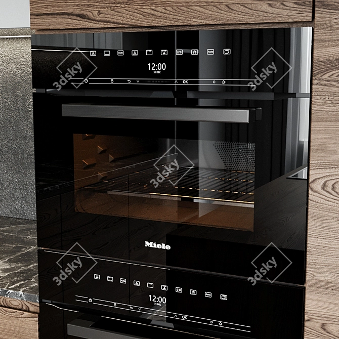 Elegant Kitchen Duo: Blanco Sink & Miele Oven 3D model image 4
