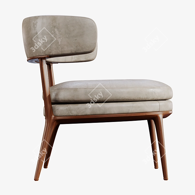 Maxalto Caratos Armchair: High-Quality, Detailed Design 3D model image 4