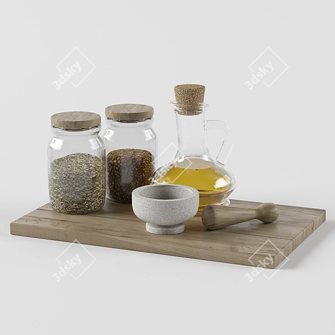 Kitchen Decor Set 3D model image 1