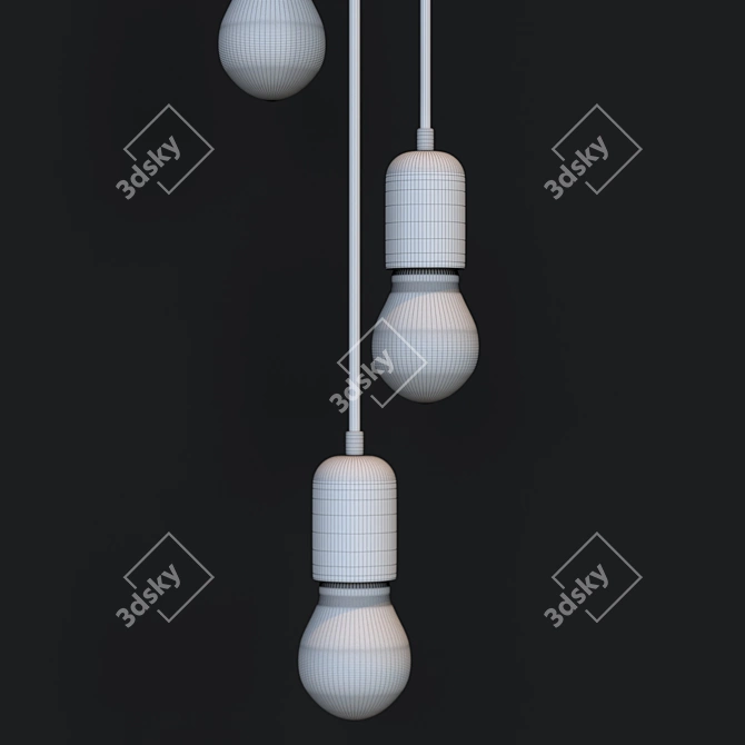 Silvares Pendant Light: Modern, Loft Style Chandelier 3D model image 3
