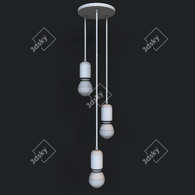 Silvares Pendant Light: Modern, Loft Style Chandelier 3D model image 4